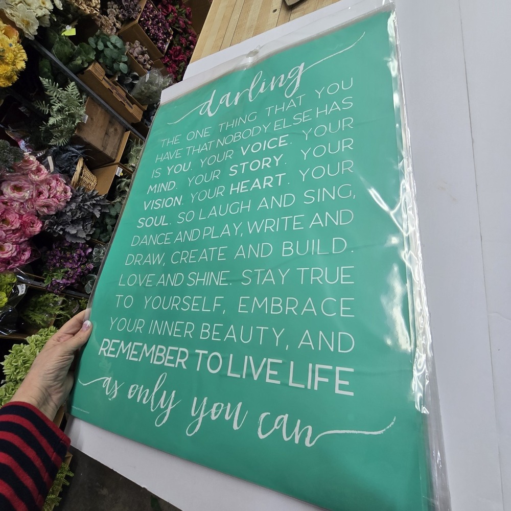 "Darling" Chalk Couture Transfer Stencil Sz E RETIRED 18"X24 DIY Crafting Craft